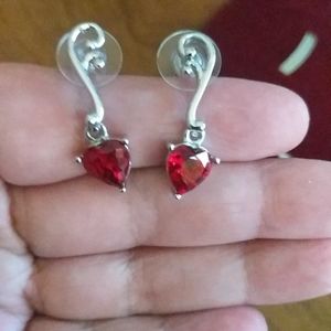 Annaleece by Devries Red Heart Earrings